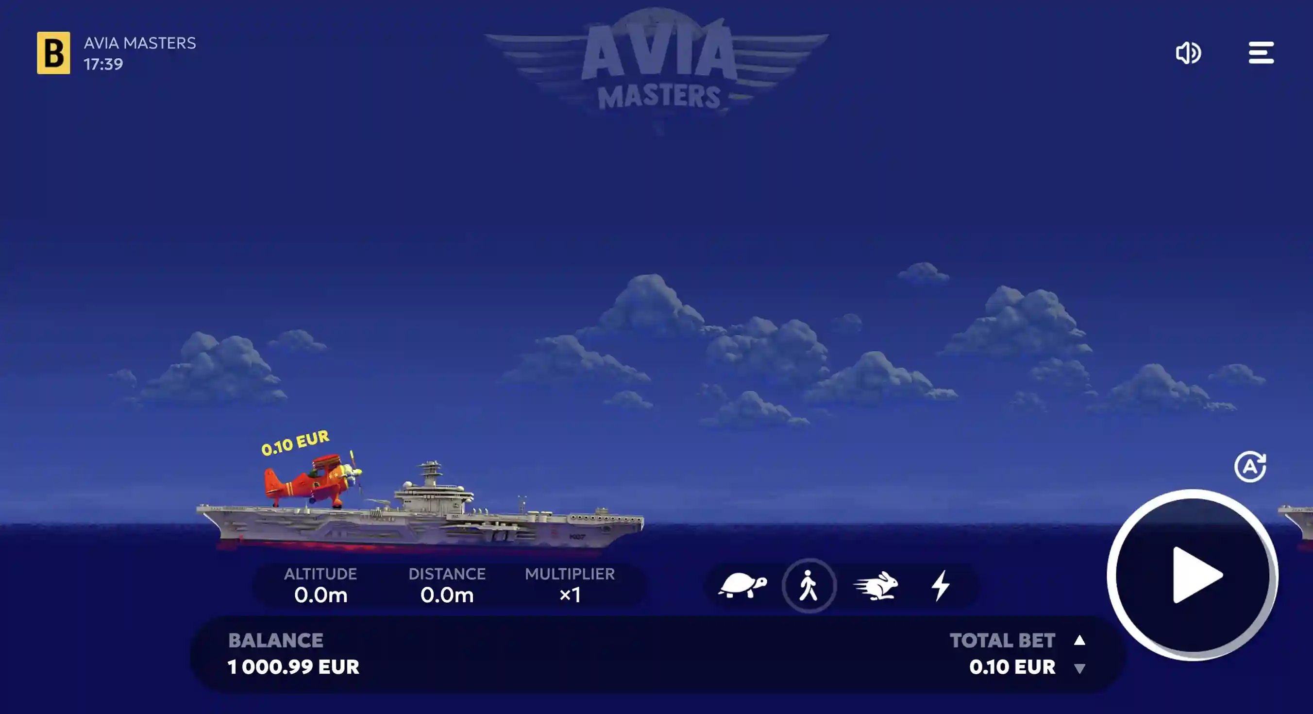 Gameplay van luchtgevecht slotspel – stijg op vanaf vliegdekschip, verzamel munten en verhoog je multiplier